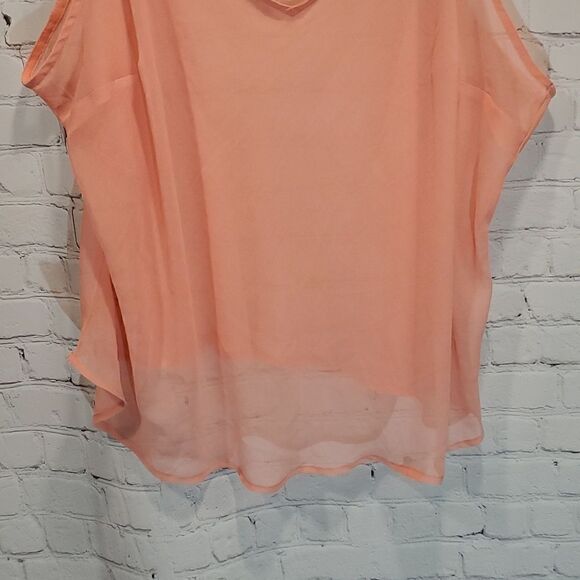 Avenue peach see through tank top - Picture 3 of 7